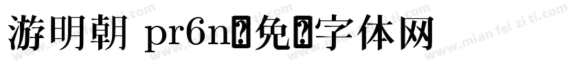 游明朝 pr6n字体转换